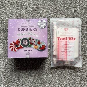 Diamond Art Club Diamond Painting Coasters Winter Whimsy Set of 6